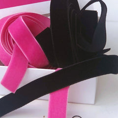 FixFringe Designer Box Flock Rosa Samt schwarz +Pink